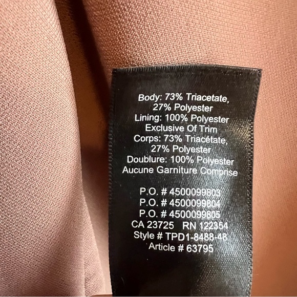 Elegant Mauve Long Sleeve Dress - Picture 11 of 11